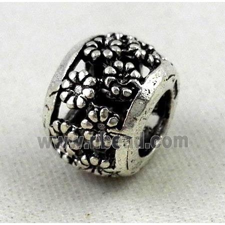 Thailand Sterling Silver bead, antique silve