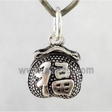 Thailand Sterling Silver pendant, antique silve