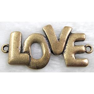 LOVE, Tibetan Silver Charms Non-Nickel