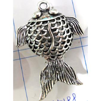 Tibetan Silver zinc goldfish pendants, Non-Nickel