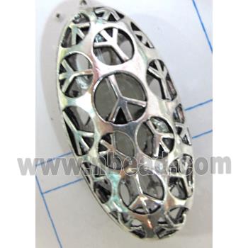 Hollow Tibetan Silver beads, lead free and nickel free