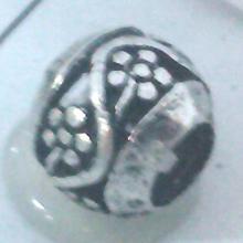 Tibetan Silver Beads, hollow, lead free and nickel free