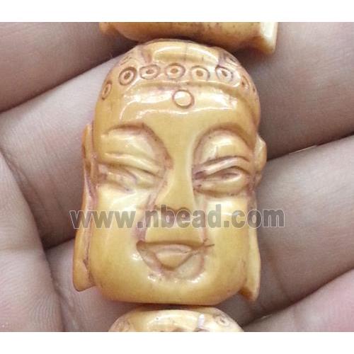 antique cattle bone beads, buddha