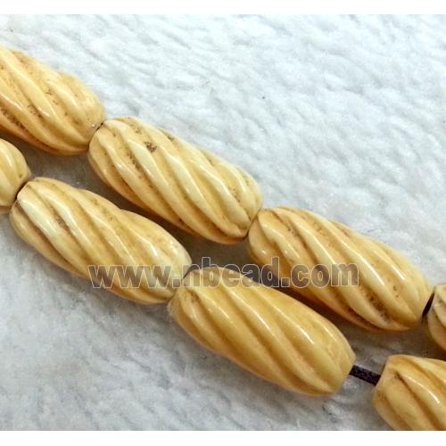 antique cattle bone beads, tube