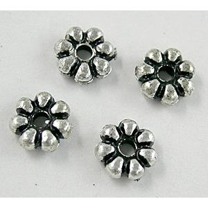 CCB Silver Plastic Daisy Bead