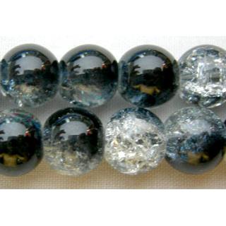 Round Crackle Glass Beads