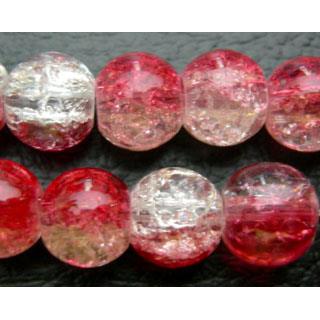 Crackle Glass Round Beads