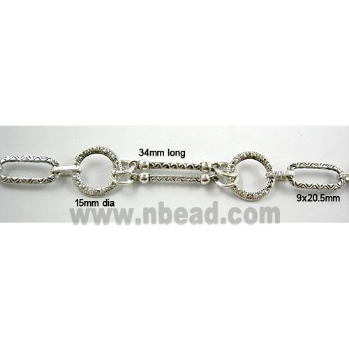 Antique Silver Alloy Chain