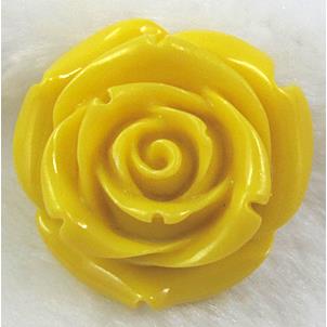 Compositive coral rose, Pendant, Yellow