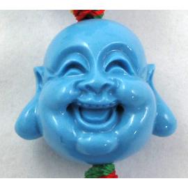 Compositive coral bead, smile buddha