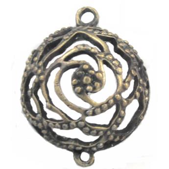 Tibetan Silver flower connector, Lead and nickel Free