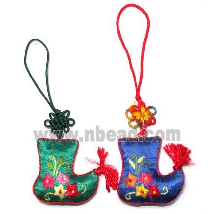 handmade Embroidery silk jewelry, SHOSE