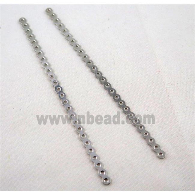 jewelry spacer bead, iron, platinum plated