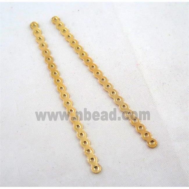 jewelry spacer bead, iron, gold plated