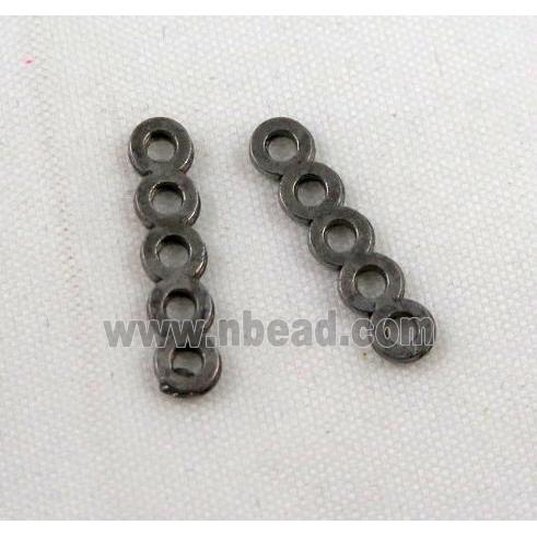 jewelry spacer bead, alloy, black