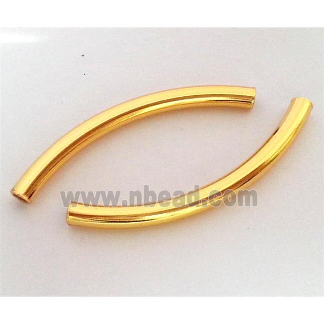 colorfast copper tube bead, gold plated