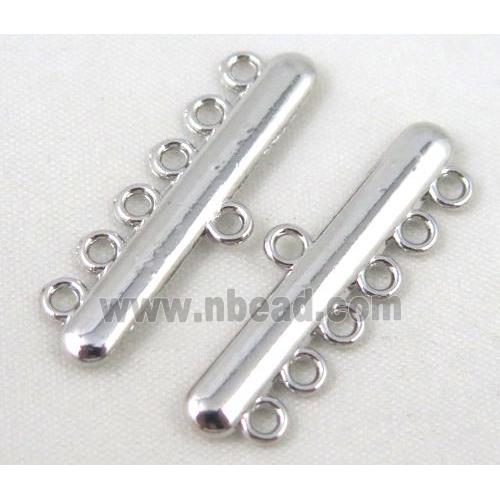 bracelet bar, alloy connector, platinum plated