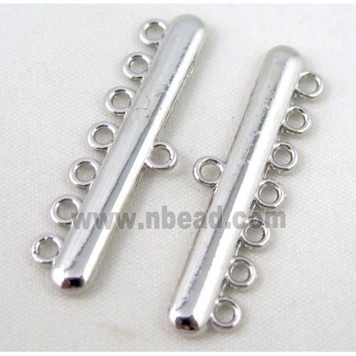 bracelet bar, alloy connector, platinum plated