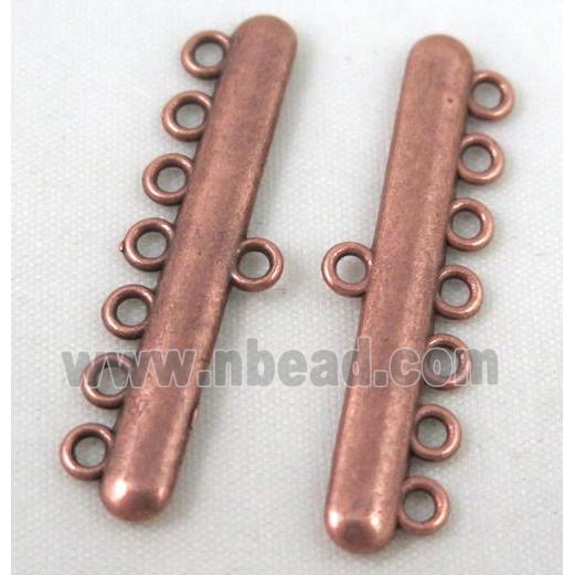 bracelet bar, alloy connector, antique red copper