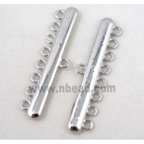 bracelet bar, alloy connector, platinum plated