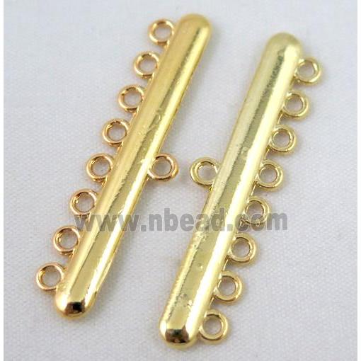 bracelet bar, alloy connector, gold plated