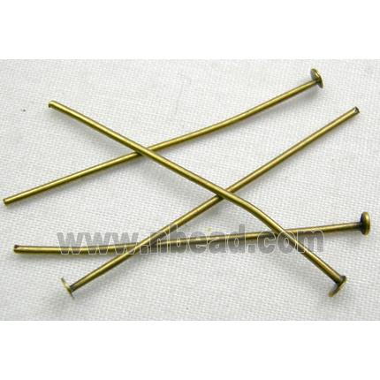 flat-HeadPins, iron, antique bronze, T-shaped