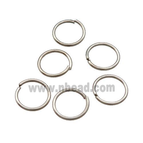 Jump rings, platinum plated, iron