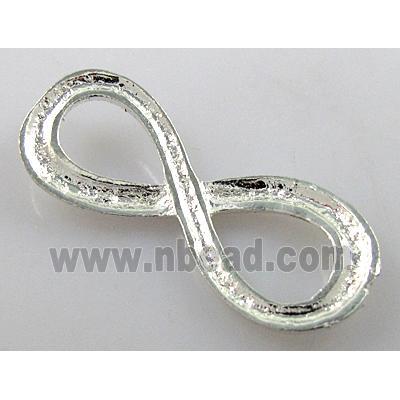 bracelet bar, alloy connector, silver plated