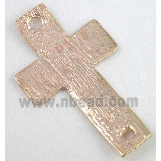 bracelet bar, cross, alloy connector, red copper