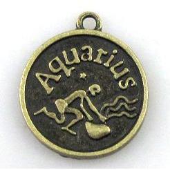 12 zodiac, Alloy pendant, bronze