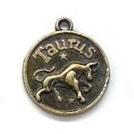 12 zodiac, alloy pendant, antique bronze