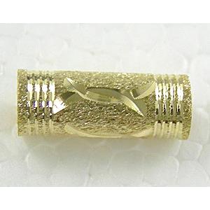 Gold Plated Bracelet, necklace spacer Tube