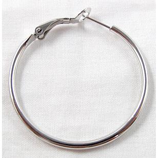 leaverback Earring Hoop, platinum plated