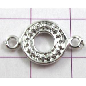 Platinum Plated Jewelry Findings Pendant, Nickel Free