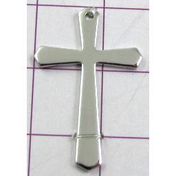 Cross Pendants, copper, platinum plated, nickel free