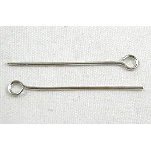 Platinum Plated Copper Eye Pins , Nickel Free