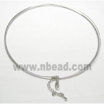 Platinum Plated Copper Necklace Wire