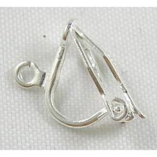 Silver Plated Copper Earring Clip , Nickel Free