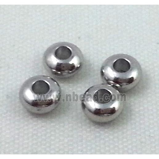 copper spacer bead, platinum plated