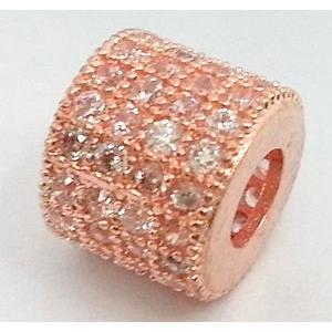 copper bead with zircon, red copper