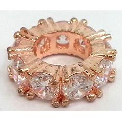 copper bead with zircon, red copper