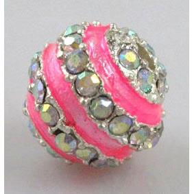 enamel alloy beads, rhinestone