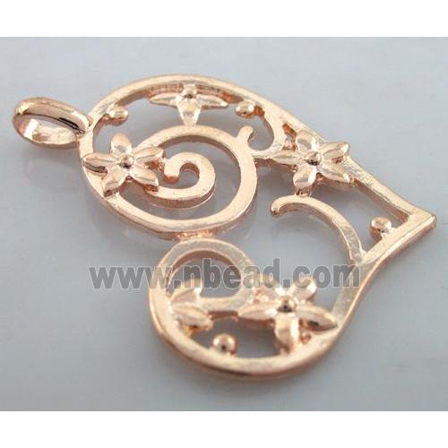 alloy pendants, red copper