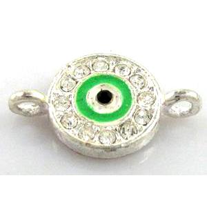 evil eyes bracelet bar, enamel alloy with Rhinestone