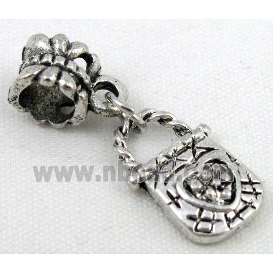 Bracelet spacer, alloy hanger, pendant