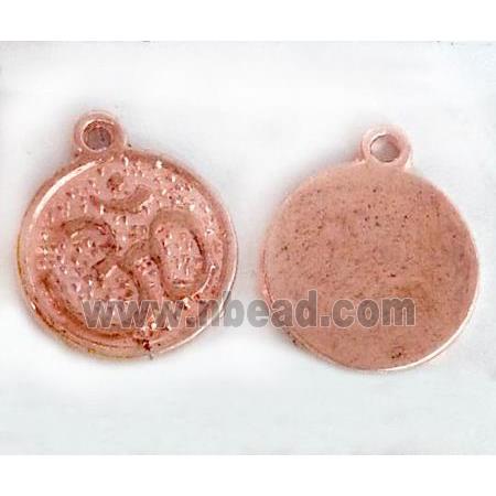 alloy pendant, red copper