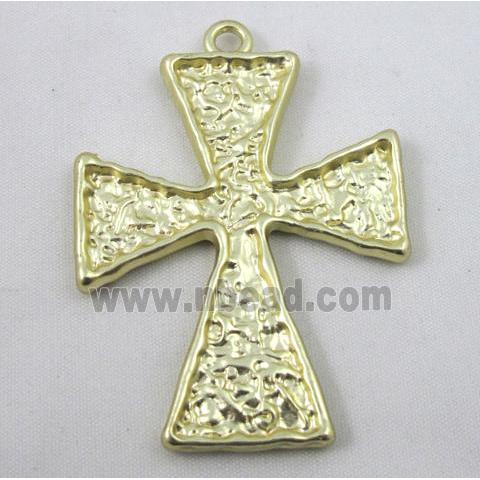 cross alloy pendant, duck-gold