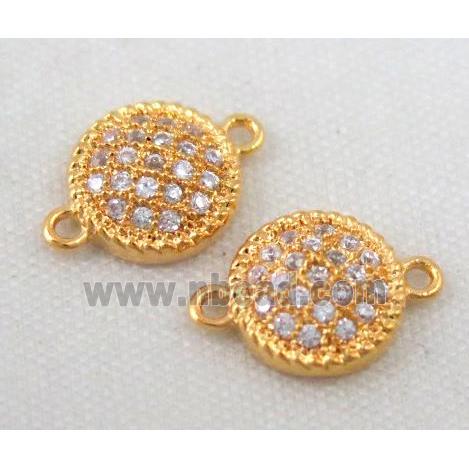 zircon, copper connector, gold plated