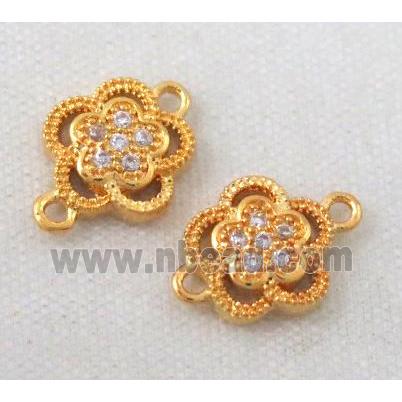 zircon, copper connector, gold plated