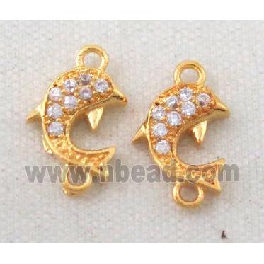 zircon, copper connector, gold plated